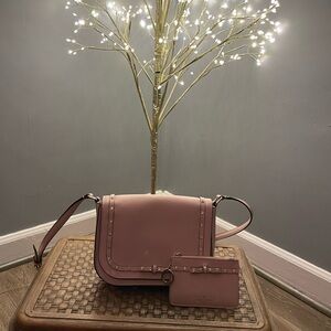 Kate Spade Pink Crossbody Bag with matching card holder